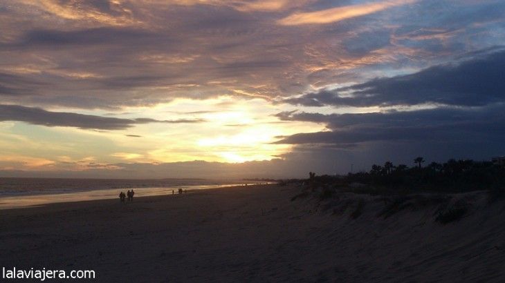 Puesta de sol en Islantilla, Huelva